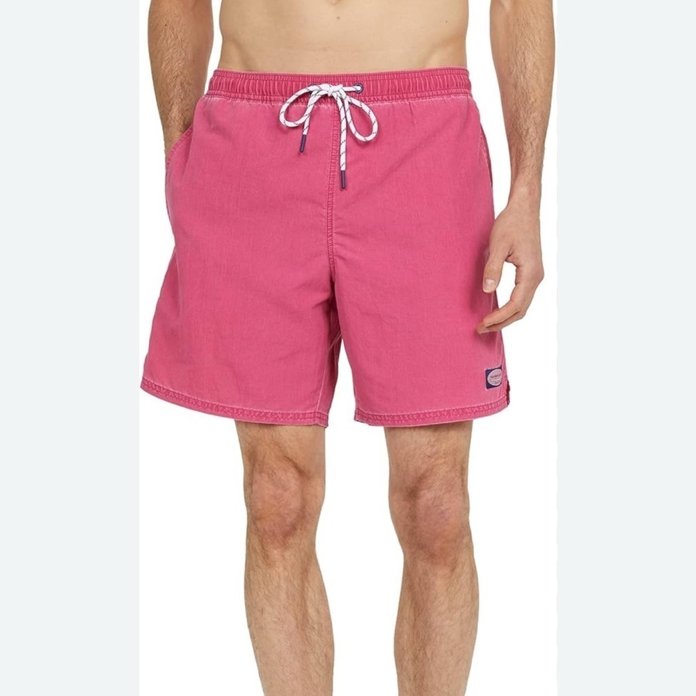 Vineyard Vines Men's Bright Pink Swim Trunks